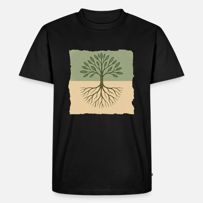 Lebensbaum - Männer Premium Bio T-Shirt - Schwarz