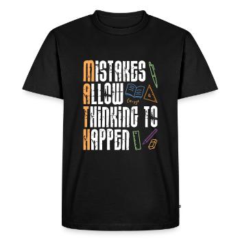 Math school mathematics study formula gift - Men's Premium Organic T-Shirt - black - Front - Nico (187cm)