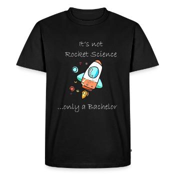 Not Rocket Science Bachelor - Men's Premium Organic T-Shirt - black - Front - Nico (187cm)