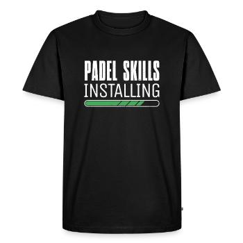 Compétences des joueurs de padel Padel Tennis Padel - T-shirt Premium bio Homme - noir - Devant - Nico (187cm)