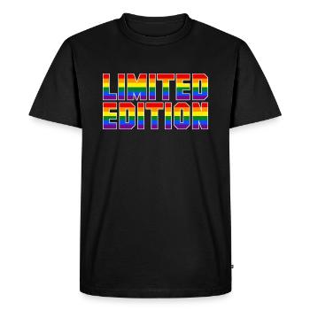 LIMITED EDITION - LGBT - PRIDE - RAINBOW COLORS - Men's Premium Organic T-Shirt - black - Front - Nico (187cm)