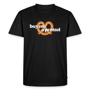 Buy Me A Bretzel (Bretzel, Bavière, Allemagne) - T-shirt Premium bio Homme - noir - Devant - Nico (187cm)