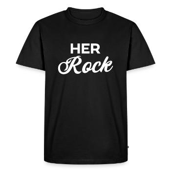 Son rocher - T-shirt Premium bio Homme - noir - Devant - Nico (187cm)