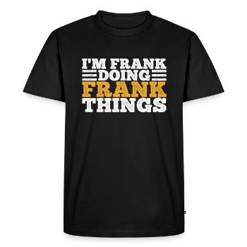 Puis-je être franc Jeu de mots Drôle Sarcasme - T-shirt Premium bio Homme - noir - Devant - Nico (187cm)