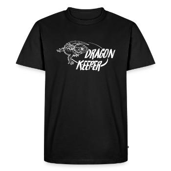 Red Eyed Crocodile Skink Dragon Keeper - Men's Premium Organic T-Shirt - black - Front - Nico (187cm)