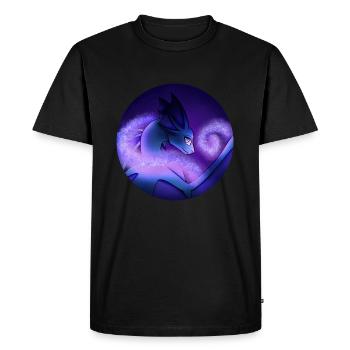 Dragon Poussière d’Étoile - T-shirt Premium bio Homme - noir - Devant - Nico (187cm)