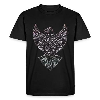 Tribal Tattoo Eagle Tattoo Aztec - Men's Premium Organic T-Shirt - black - Front - Nico (187cm)