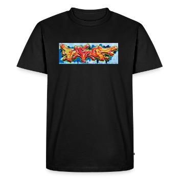 Bigup Graffiti Piece Street Style - T-shirt Premium bio Homme - noir - Devant - Nico (187cm)