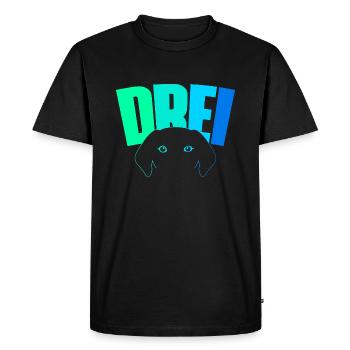 3ème anniversaire garçons chien de 3 ans - T-shirt Premium bio Homme - noir - Devant - Nico (187cm)