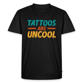Les tatouages ne sont pas cool tatouage accro à l’encre sarcastique - T-shirt Premium bio Homme - noir - Devant - Nico (187cm)