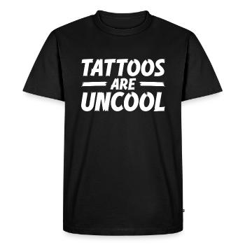 Les tatouages ne sont pas cool tatouage accro à l’encre sarcastique - T-shirt Premium bio Homme - noir - Devant - Nico (187cm)