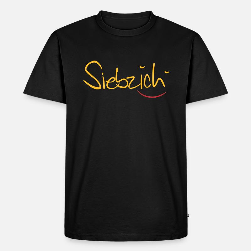 siebzich - Männer Premium Bio T-Shirt - Schwarz