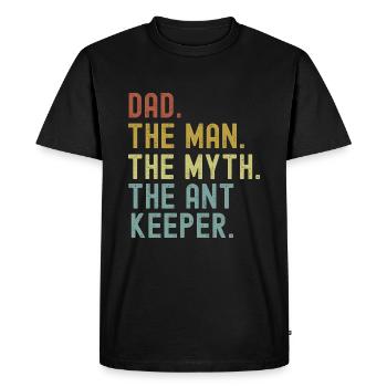 Ant - Men's Premium Organic T-Shirt - black - Front - Nico (187cm)