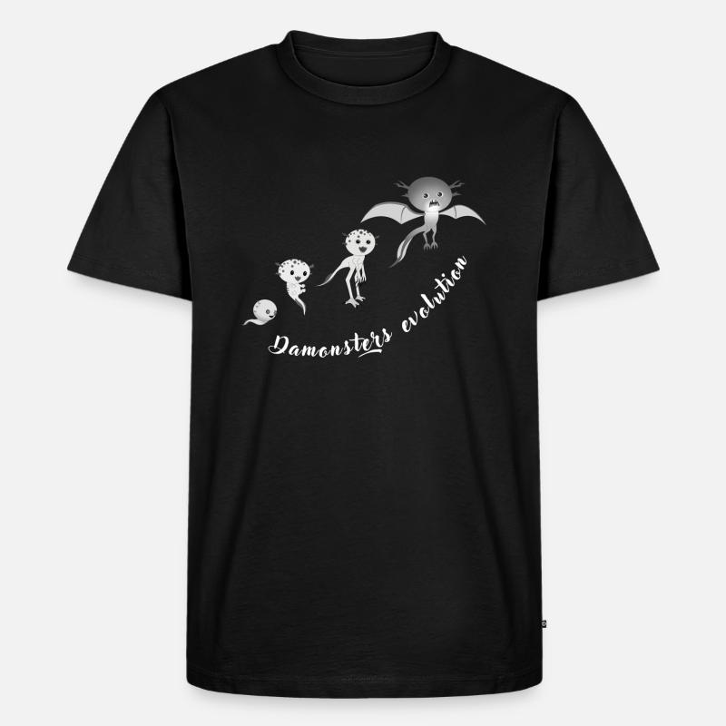 Damonsters Entwicklung - Männer Premium Bio T-Shirt - Schwarz