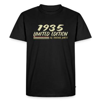 1935 Birthday Gift Idea 1935 - Men's Premium Organic T-Shirt - black - Front - Nico (187cm)