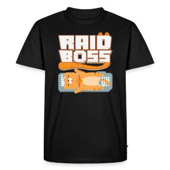 Gamer Gaming Raider Raid Boss PC MMO Nerd Gift - Men's Premium Organic T-Shirt - black - Front - Nico (187cm)