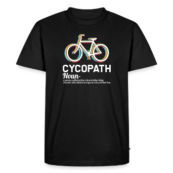 Balade à vélo drôle - T-shirt Premium bio Homme - noir - Devant - Nico (187cm)