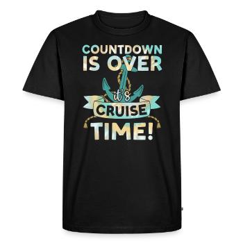 Le compte à rebours est terminé, Cruise Time Tie Dye Print - T-shirt Premium bio Homme - noir - Devant - Nico (187cm)