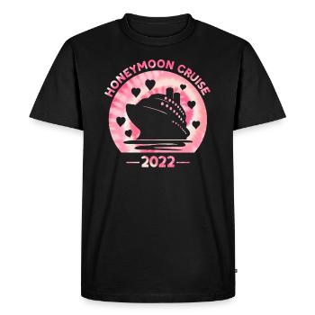 Honeymoon Cruise Tie Dye Print pour les couples - T-shirt Premium bio Homme - noir - Devant - Nico (187cm)