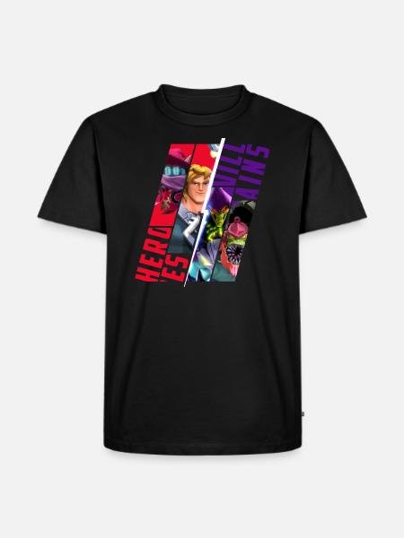 Masters Of The Universe He-Man Tegen Skeletor - Mannen Premium Bio T-shirt - zwart