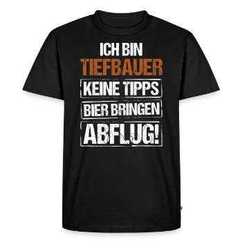 I'm a civil engineer - bring beer and take off - Men's Premium Organic T-Shirt - black - Front - Nico (187cm)