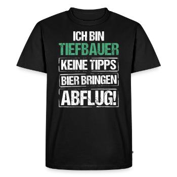 I'm a civil engineer - bring beer and take off - Men's Premium Organic T-Shirt - black - Front - Nico (187cm)