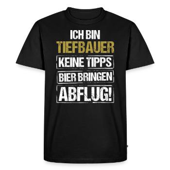 I'm a civil engineer - bring beer and take off - Men's Premium Organic T-Shirt - black - Front - Nico (187cm)