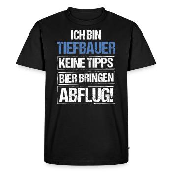I'm a civil engineer - bring beer and take off - Men's Premium Organic T-Shirt - black - Front - Nico (187cm)