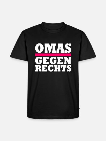 Omas gegen Rechts - Männer Premium Bio T-Shirt - Schwarz
