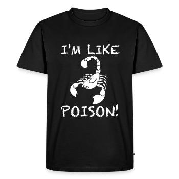 Je suis comme un poison | Scorpion, signe du zodiaque - T-shirt Premium bio Homme - noir - Devant - Nico (187cm)