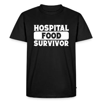 I Ate Hospital Food and Survived Hospital - Men's Premium Organic T-Shirt - black - Front - Nico (187cm)