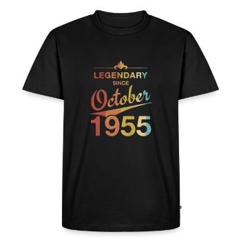 70. Geburtstag Legendär seit Oktober 1955 Jahrgang - Männer Premium Bio T-Shirt - Schwarz - Vorne - Nico (187cm)