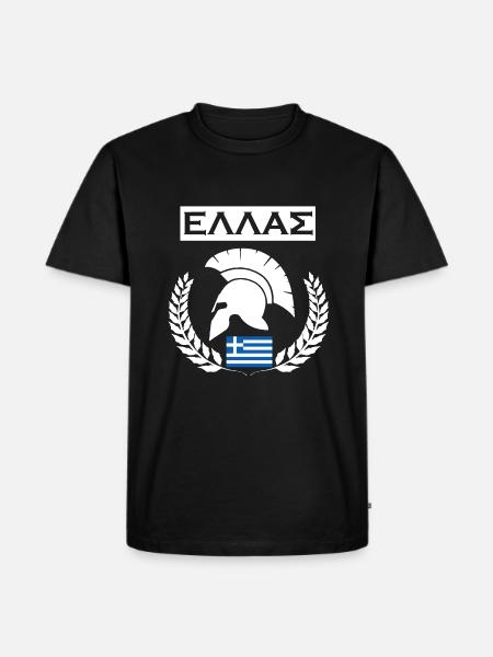 GREECE / HELLAS (2) - Men's Premium Organic T-Shirt - black