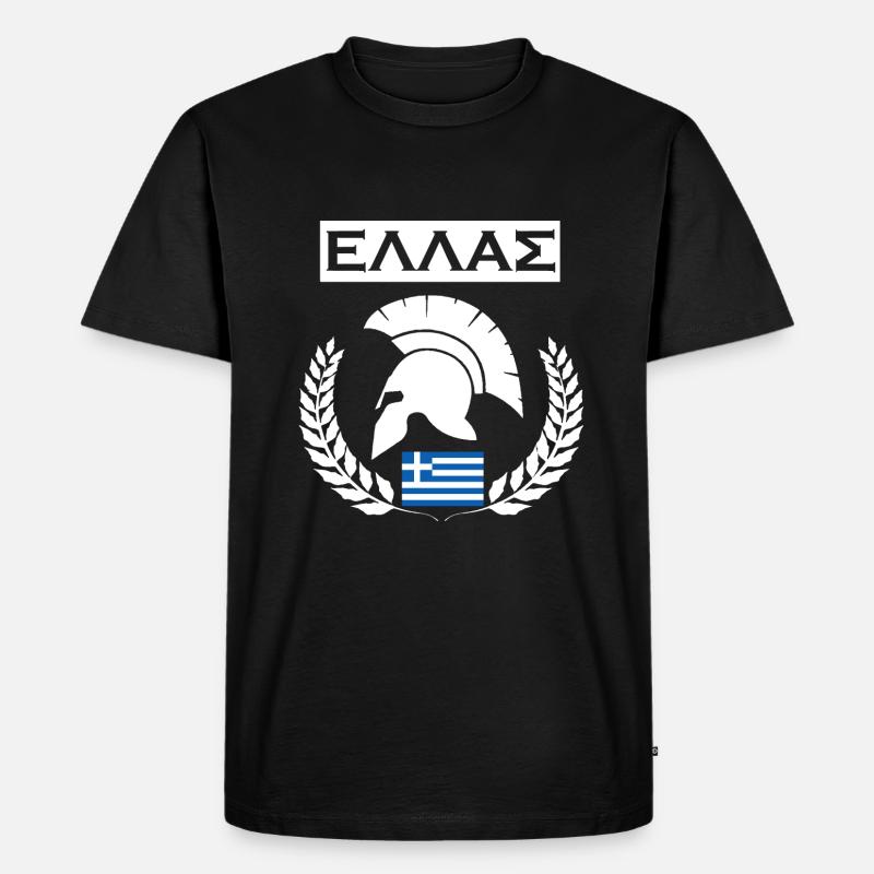 GRIECHENLAND / HELLAS (2) - Männer Premium Bio T-Shirt - Schwarz