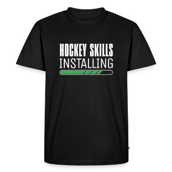 Hockey sur gazon Habiletés Joueur de hockey Hockey - T-shirt Premium bio Homme - noir - Devant - Nico (187cm)