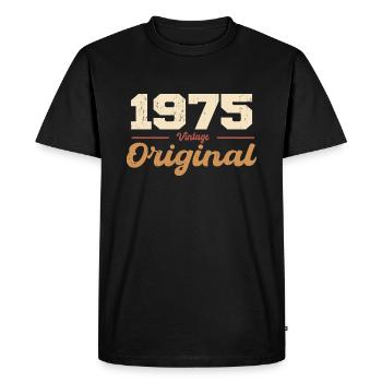 1975 Vintage Anniversary Retro Gift 1975 - Men's Premium Organic T-Shirt - black - Front - Nico (187cm)
