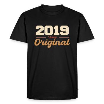 2019 Vintage Anniversary Retro Gift 2019 - Men's Premium Organic T-Shirt - black - Front - Nico (187cm)