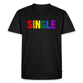 Arc-en-ciel unique - T-shirt Premium bio Homme - noir - Devant - Nico (187cm)