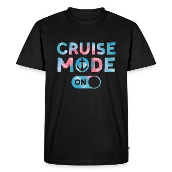 Mode croisière sur impression tie-dye pour croisière familiale - T-shirt Premium bio Homme - noir - Devant - Nico (187cm)