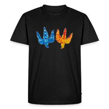 Trident - armoiries de l’Ukraine - T-shirt Premium bio Homme - noir - Devant - Nico (187cm)