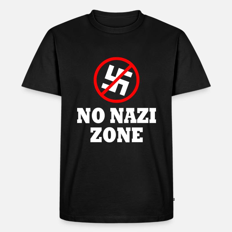Gegen rechts - Männer Premium Bio T-Shirt - Schwarz