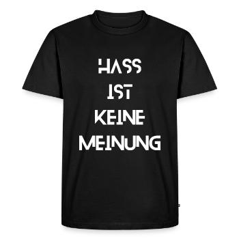 Hate is not an opinion - Men's Premium Organic T-Shirt - black - Front - Nico (187cm)