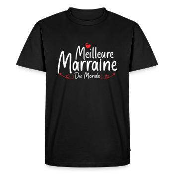 La Meilleure Marraine Du Monde - T-shirt Premium bio Homme - noir - Devant - Nico (187cm)