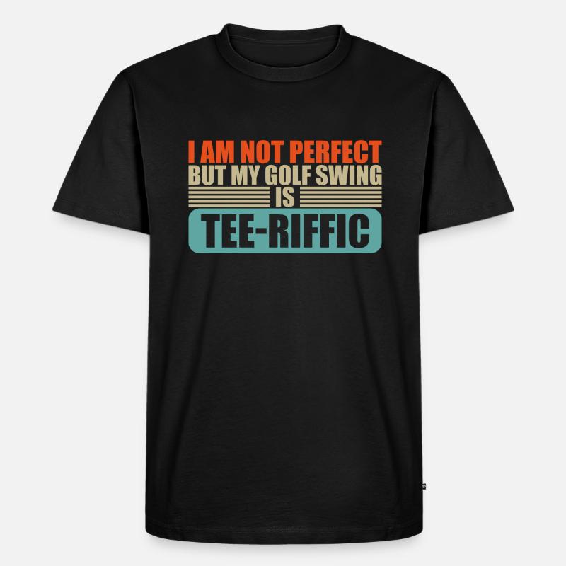 Golf Player Tee-Riffic Golf Swing - Männer Premium Bio T-Shirt - Schwarz