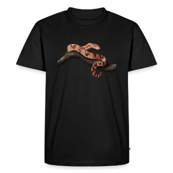Couleuvre des maïs couleuvre vipère terrarium - T-shirt Premium bio Homme - noir - Devant - Nico (187cm)