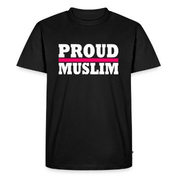Proud muslim - T-shirt Premium bio Homme - noir - Devant - Nico (187cm)