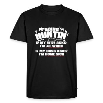 Going Hunting - Men's Premium Organic T-Shirt - black - Front - Nico (187cm)