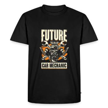 Futur cadeau de mécanicien automobile - T-shirt Premium bio Homme - noir - Devant - Nico (187cm)