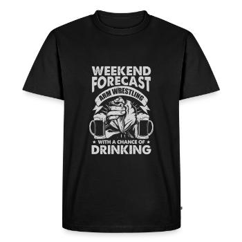 Armwrestling Armpress Armwrestler Gift - Men's Premium Organic T-Shirt - black - Front - Nico (187cm)