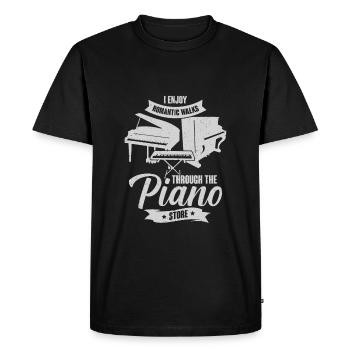 Piano Piano Piano Player Musician Gift - Men's Premium Organic T-Shirt - black - Front - Nico (187cm)